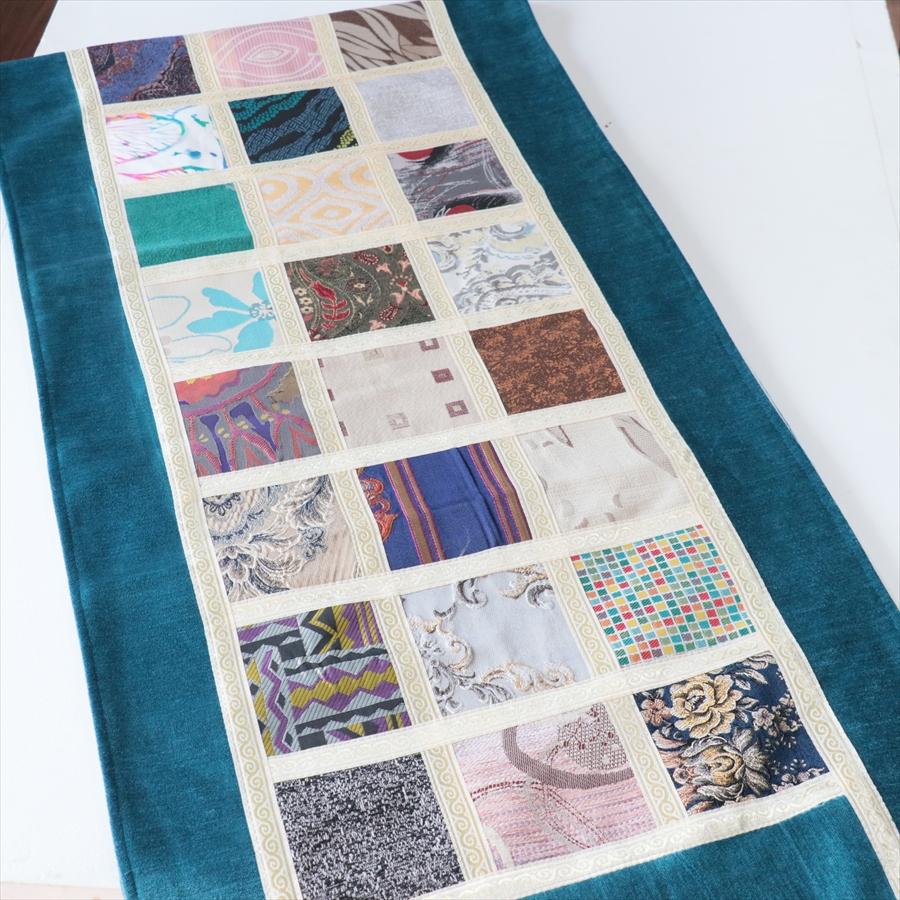 テーブルランナー　モザイクパッチワーク 200x50cmサイズ シュニール素材 |  | 03