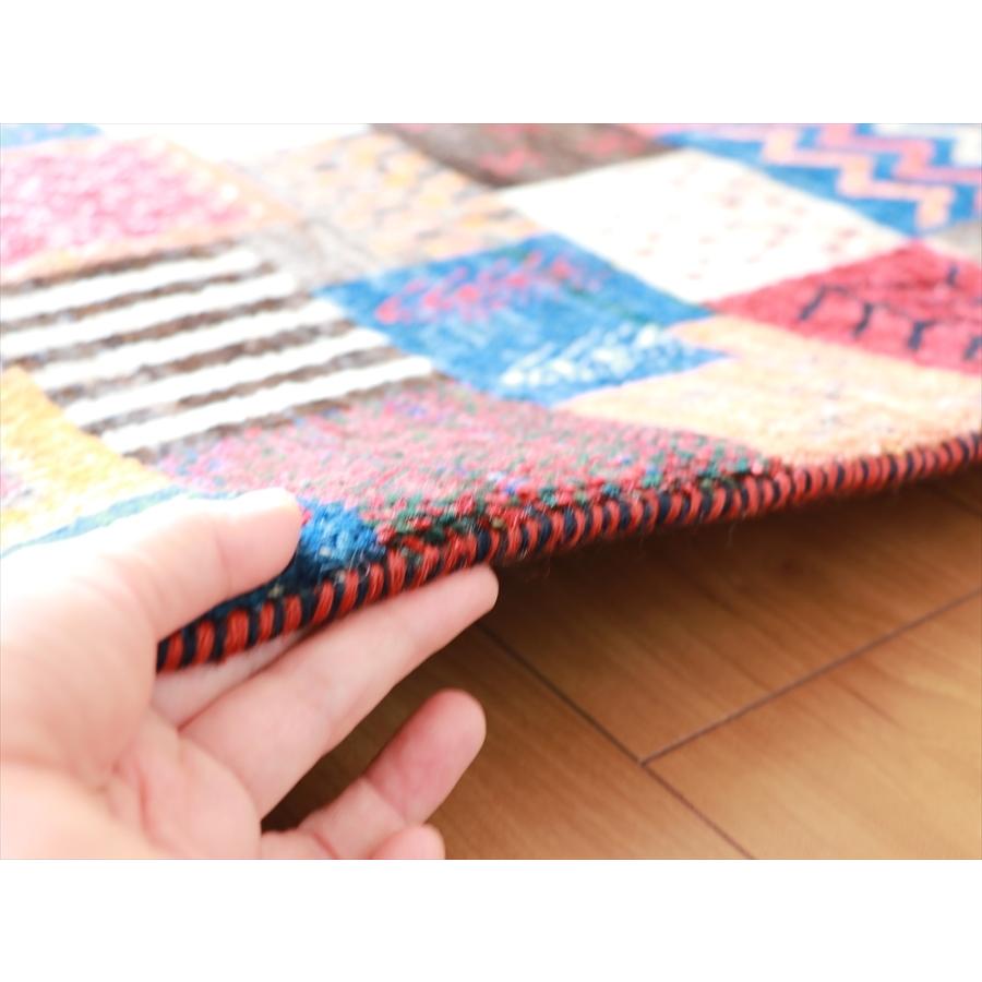 ギャッベ 美しい織りのリズバフ センターラグサイズ 174x118cm 不規則なカラフルタイル　モチーフや幾何学模様 | ブランド登録なし | 10