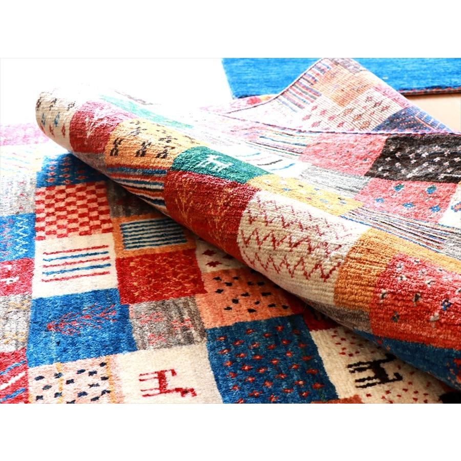 ギャッベ 美しい織りのリズバフ センターラグサイズ 174x118cm 不規則なカラフルタイル　モチーフや幾何学模様 | ブランド登録なし | 11
