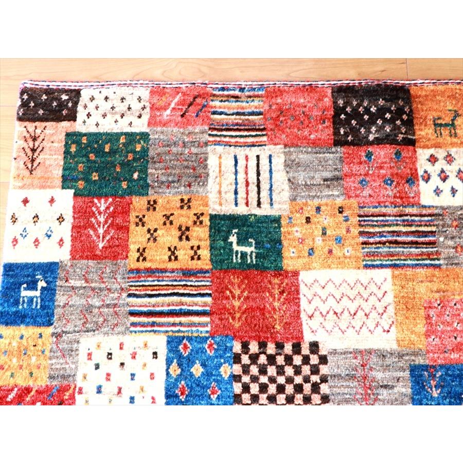 ギャッベ 美しい織りのリズバフ センターラグサイズ 174x118cm 不規則なカラフルタイル　モチーフや幾何学模様 | ブランド登録なし | 05