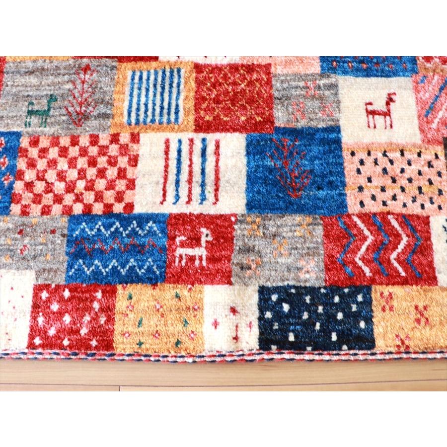 ギャッベ 美しい織りのリズバフ センターラグサイズ 174x118cm 不規則なカラフルタイル　モチーフや幾何学模様 | ブランド登録なし | 07
