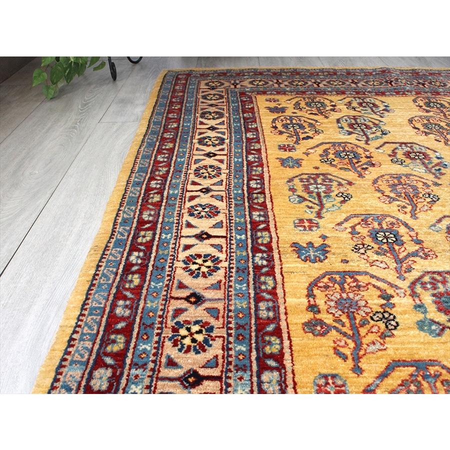 ギャベ ギャッベ ルリバフ センターラグサイズ177x130cm イエロー クラシカルデザインの花模様 | ブランド登録なし | 11