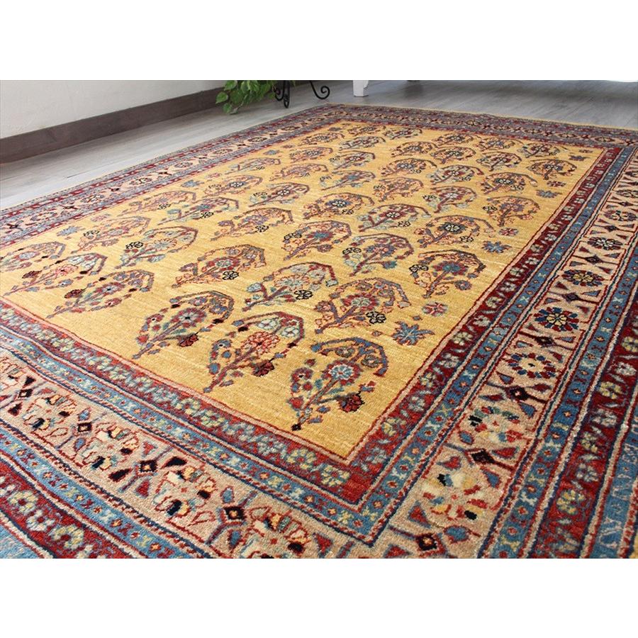 ギャベ ギャッベ ルリバフ センターラグサイズ177x130cm イエロー クラシカルデザインの花模様 | ブランド登録なし | 06