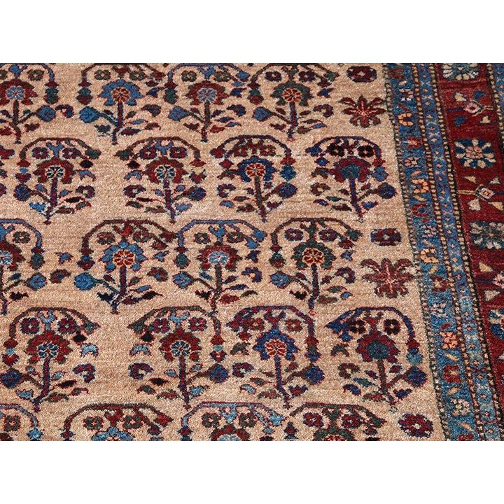 ギャッベ　ルリバフ/Luribaft 177x125cm  センターラグサイズ ペイズリーのような花のモチーフ/ブルー＆グリーンのボーダー | ブランド登録なし | 02