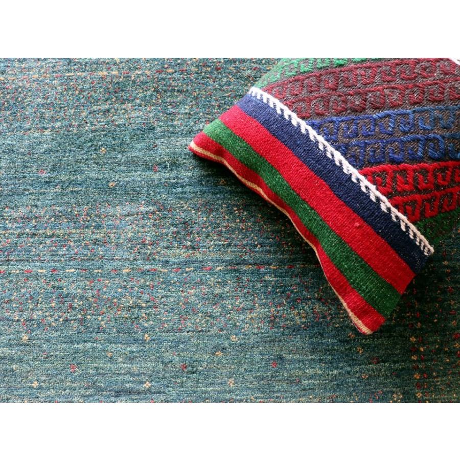 ギャッベ/バナフシェ カシュカイ族の手織りラグ152x100cm アクセントラグ グリーングラデーション | ブランド登録なし | 07