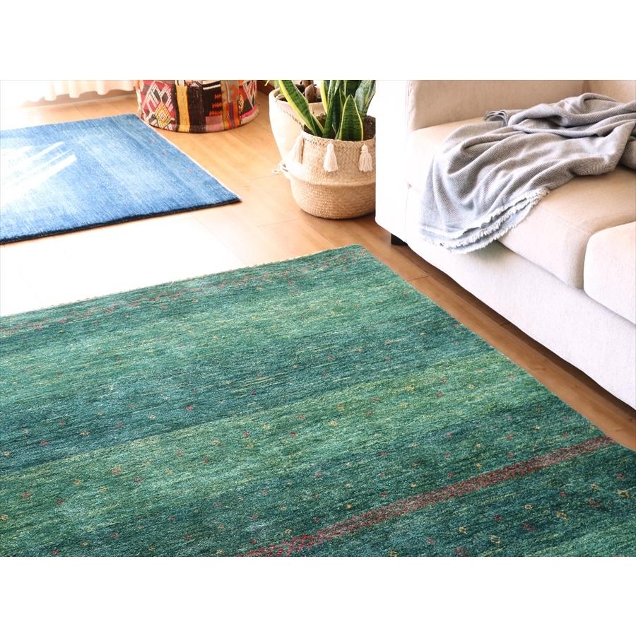 ギャッベ/バナフシェ 176x135cm  センターラグサイズ グリーングラデーション | ブランド登録なし | 03