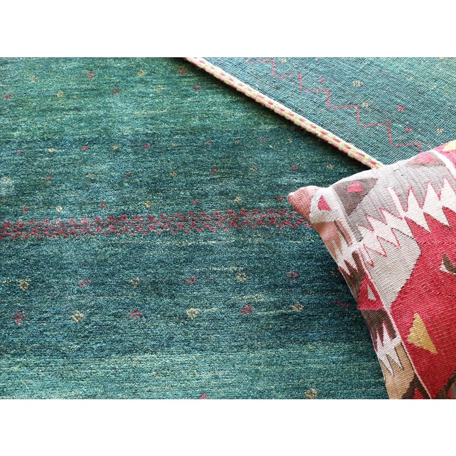 ギャッベ/バナフシェ 176x135cm  センターラグサイズ グリーングラデーション | ブランド登録なし | 07