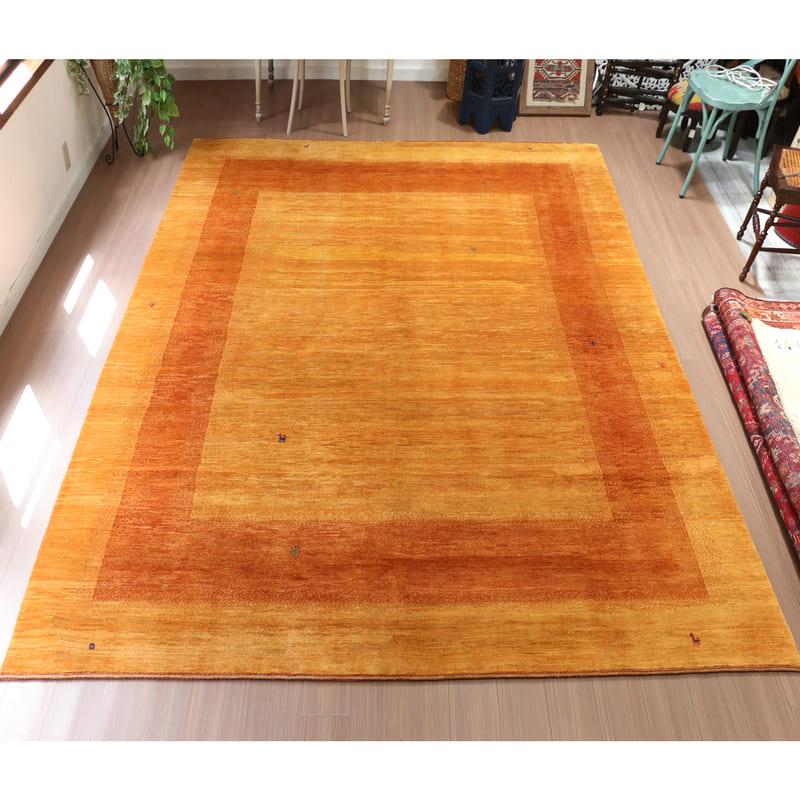 ギャッベ/ ギャベ  Banafsheh/バナフシェ 大型ルームサイズ348x255cm イエローオレンジのツートーン | ブランド登録なし