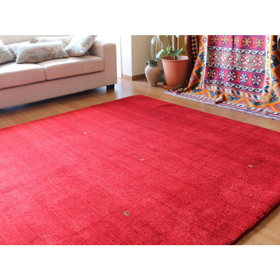 ギャッベ　 ギャベ  カシュカイ族の手織りラグ バナフシェBanafsheh/大型ルームサイズ226x210cm レッド 動物と植物のモチーフ | ブランド登録なし | 11