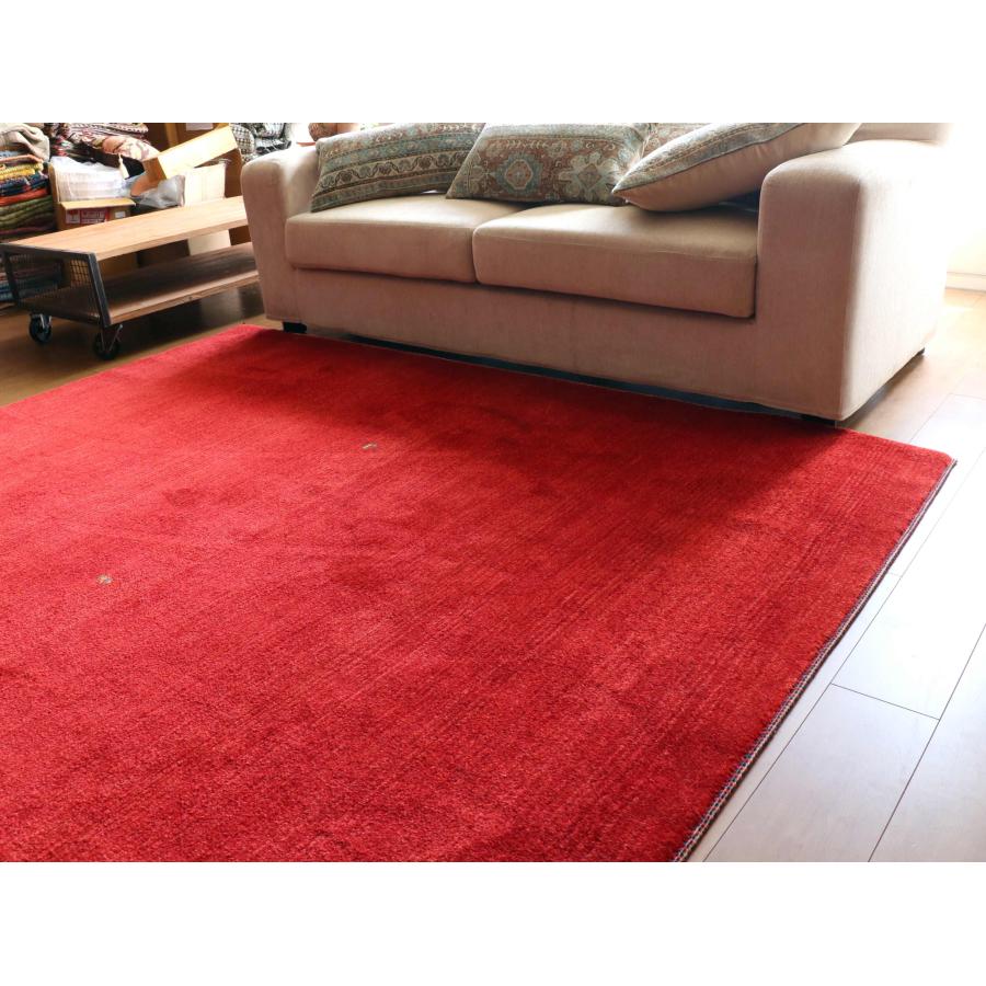 ギャッベ　 ギャベ  カシュカイ族の手織りラグ バナフシェBanafsheh/大型ルームサイズ226x210cm レッド 動物と植物のモチーフ | ブランド登録なし | 12