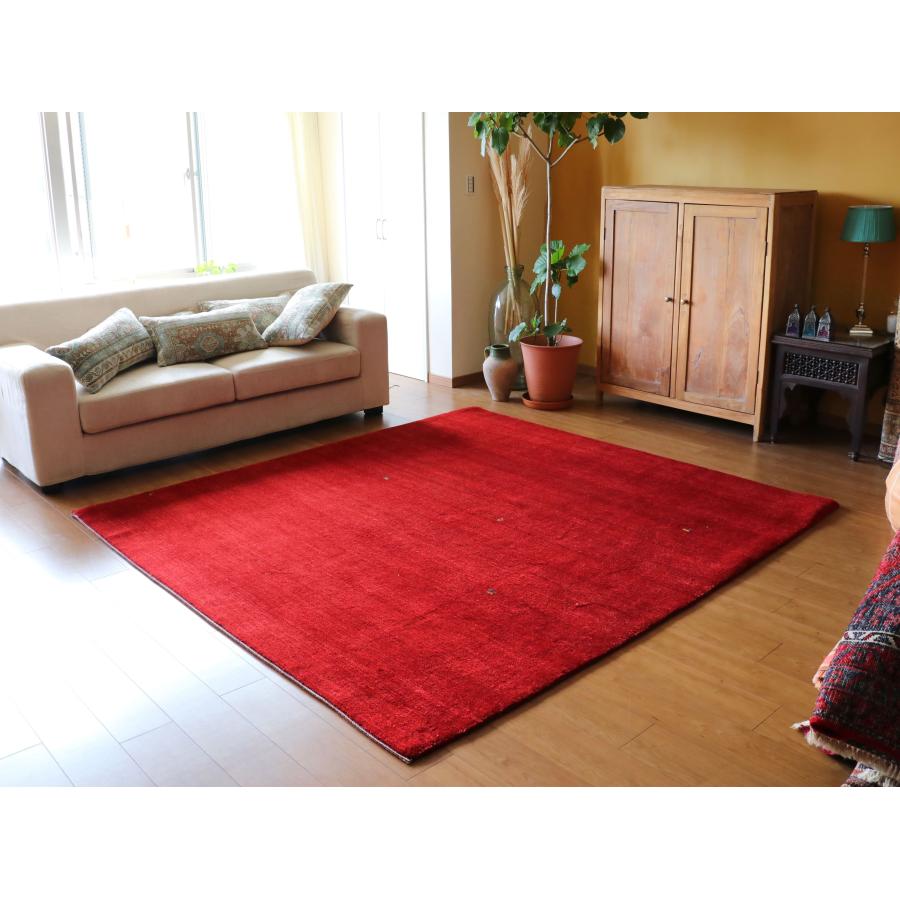 ギャッベ　 ギャベ  カシュカイ族の手織りラグ バナフシェBanafsheh/大型ルームサイズ226x210cm レッド 動物と植物のモチーフ | ブランド登録なし | 01