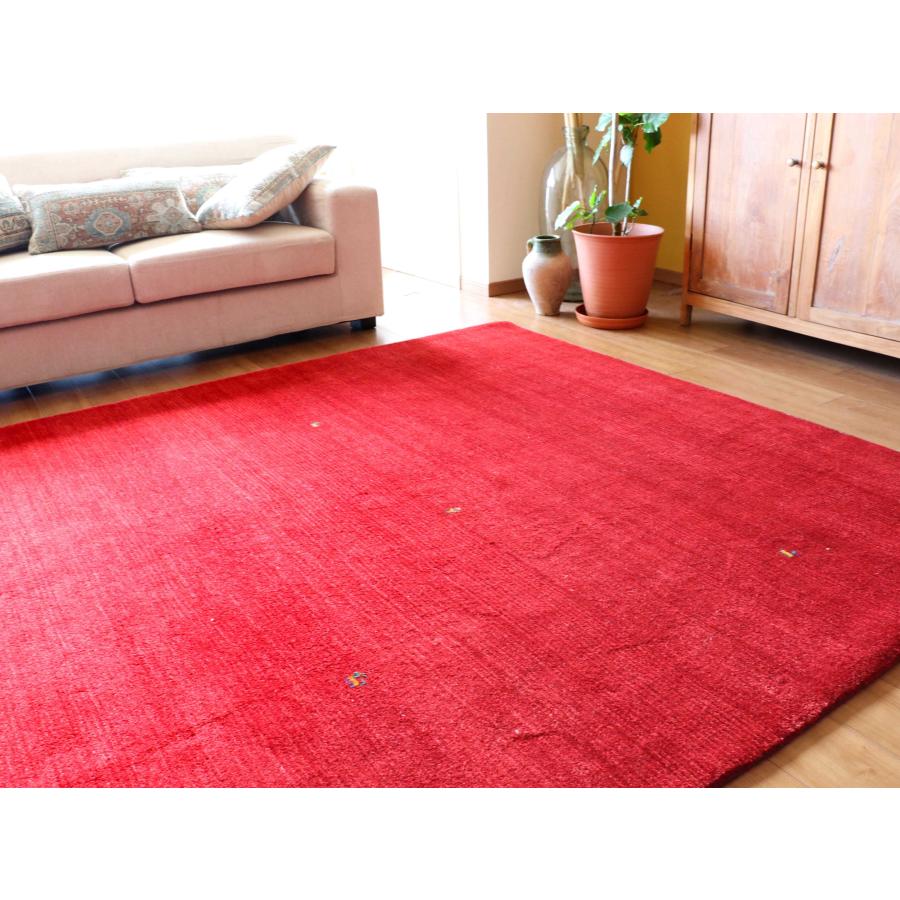 ギャッベ　 ギャベ  カシュカイ族の手織りラグ バナフシェBanafsheh/大型ルームサイズ226x210cm レッド 動物と植物のモチーフ | ブランド登録なし | 02