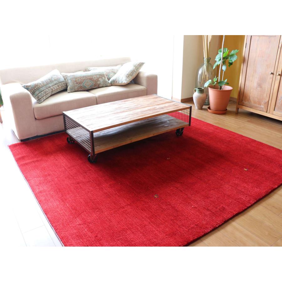 ギャッベ　 ギャベ  カシュカイ族の手織りラグ バナフシェBanafsheh/大型ルームサイズ226x210cm レッド 動物と植物のモチーフ | ブランド登録なし | 06