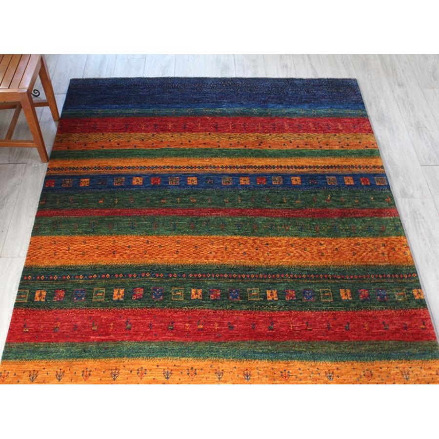 Gabbeh ギャベ イラン直輸入ギャッベ リズバフ リビングサイズ230x170cm カラフル ストライプ | ブランド登録なし | 02