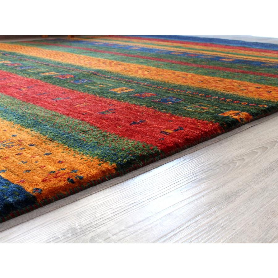 Gabbeh ギャベ イラン直輸入ギャッベ リズバフ リビングサイズ230x170cm カラフル ストライプ | ブランド登録なし | 07