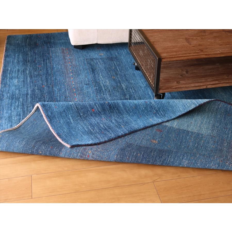 ギャッベ/ロリアタシュLoriAtash ギャベ 最上級の織り 大型サイズ303x251cm ブルー スクエアデザイン | ブランド登録なし | 10