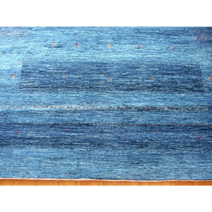 ギャッベ/ロリアタシュLoriAtash ギャベ 最上級の織り 大型サイズ303x251cm ブルー スクエアデザイン | ブランド登録なし | 11