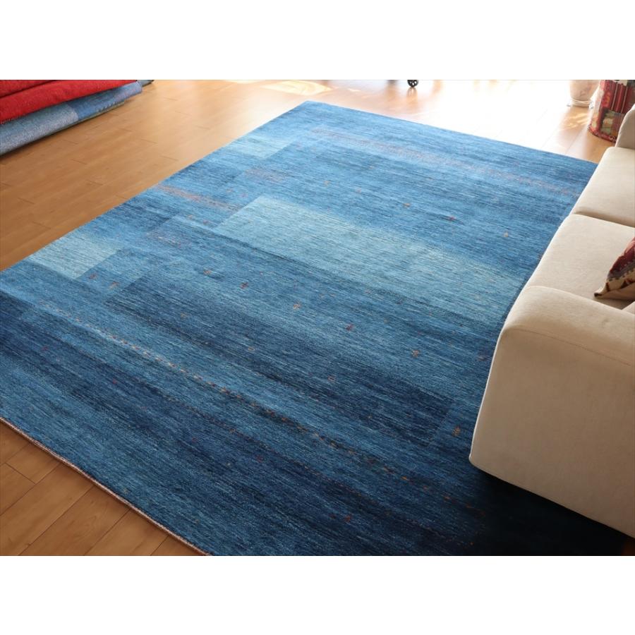 ギャッベ/ロリアタシュLoriAtash ギャベ 最上級の織り 大型サイズ303x251cm ブルー スクエアデザイン | ブランド登録なし | 12