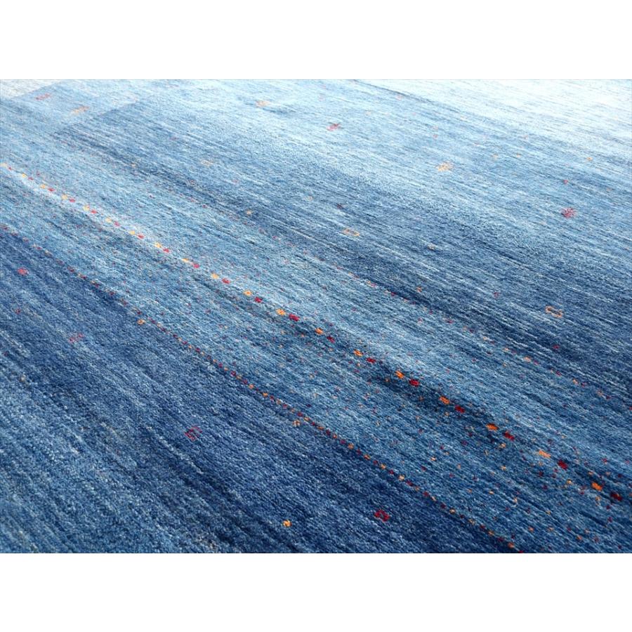 ギャッベ/ロリアタシュLoriAtash ギャベ 最上級の織り 大型サイズ303x251cm ブルー スクエアデザイン | ブランド登録なし | 04