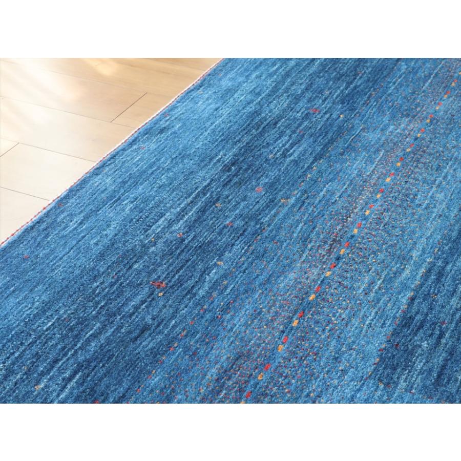 ギャッベ/ロリアタシュLoriAtash ギャベ 最上級の織り 大型サイズ303x251cm ブルー スクエアデザイン | ブランド登録なし | 05