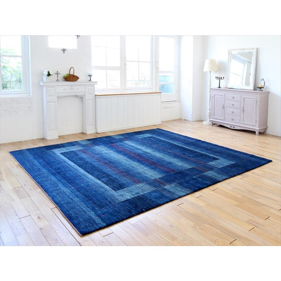 ギャッベ ロリアタシュ　LoriAtash 300x243cm ブルーグラデーション　正方形7.5m2　最上級の細かな織り | ブランド登録なし | 01