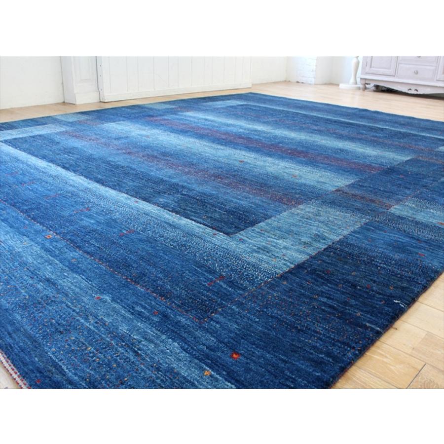 ギャッベ ロリアタシュ　LoriAtash 300x243cm ブルーグラデーション　正方形7.5m2　最上級の細かな織り | ブランド登録なし | 06
