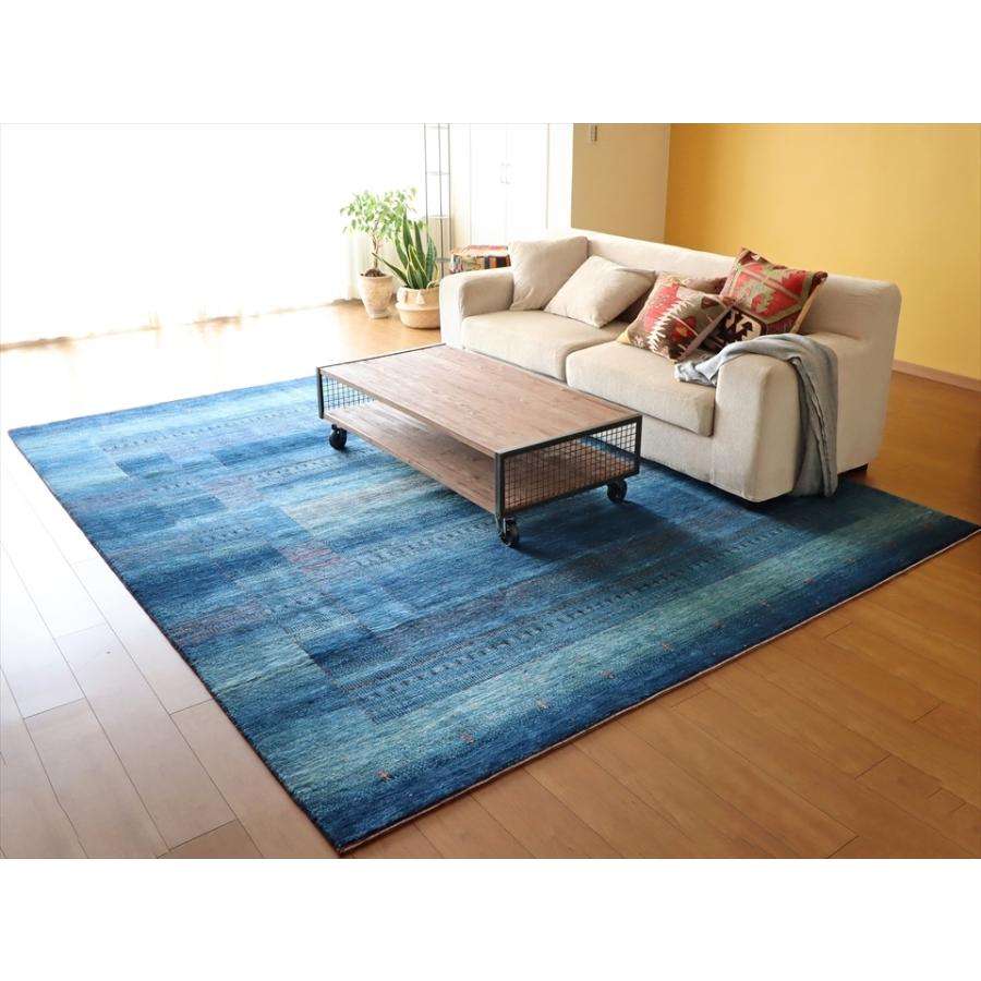 ギャッベ ロリアタシュ LoriAtash 大型ルームサイズ288x253cm ブルーグラデーション | ブランド登録なし | 01