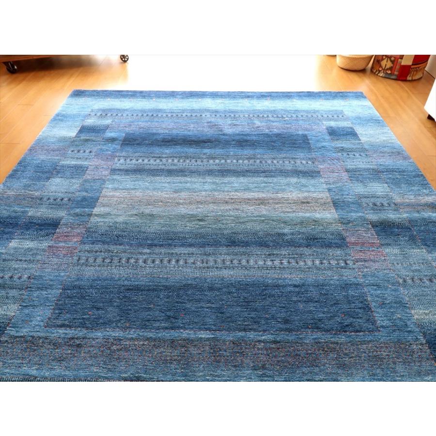 ギャッベ ロリアタシュ LoriAtash 大型ルームサイズ288x253cm ブルーグラデーション | ブランド登録なし | 02