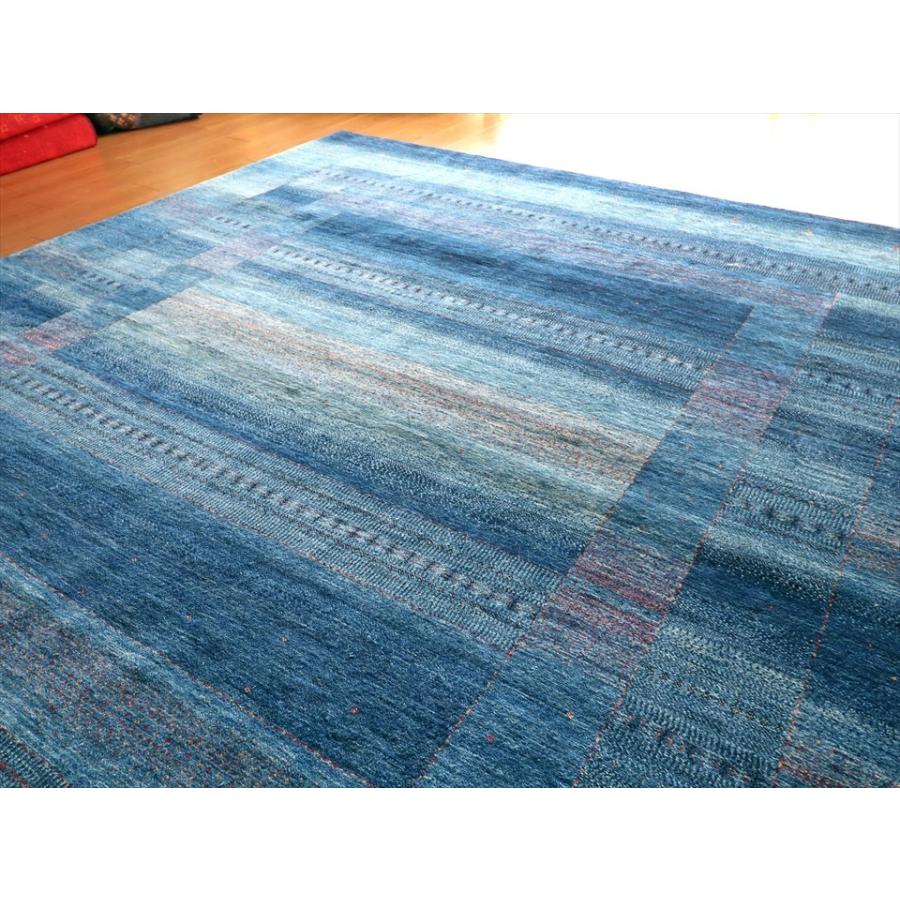 ギャッベ ロリアタシュ LoriAtash 大型ルームサイズ288x253cm ブルーグラデーション | ブランド登録なし | 04