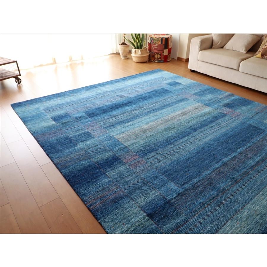 ギャッベ ロリアタシュ LoriAtash 大型ルームサイズ288x253cm ブルーグラデーション | ブランド登録なし | 07