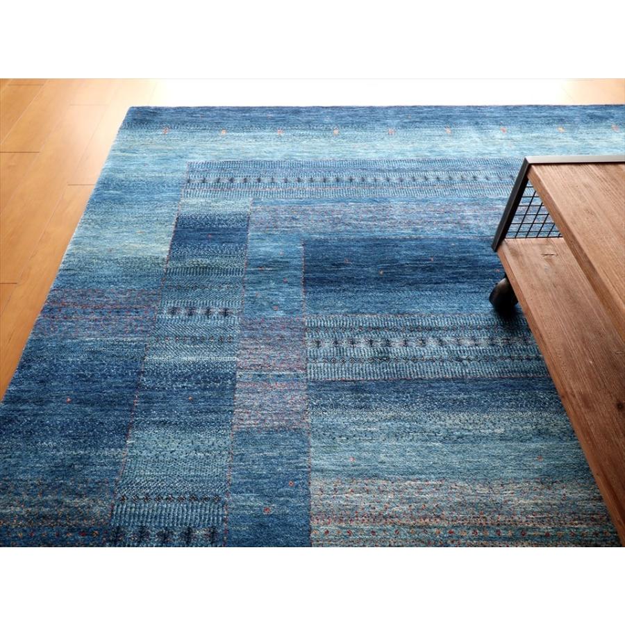 ギャッベ ロリアタシュ LoriAtash 大型ルームサイズ288x253cm ブルーグラデーション | ブランド登録なし | 08