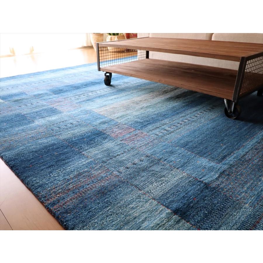 ギャッベ ロリアタシュ LoriAtash 大型ルームサイズ288x253cm ブルーグラデーション | ブランド登録なし | 09