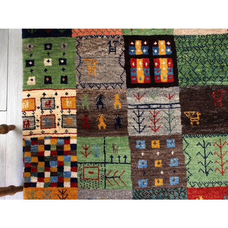 ギャッベ イラン直輸入 シューウリ Schuli リビングサイズ219x163cm カラフルタイル | ブランド登録なし | 06