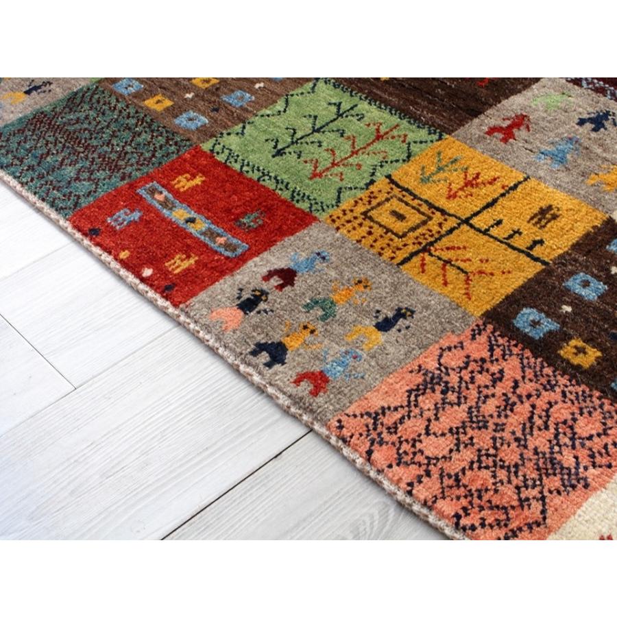 ギャッベ イラン直輸入 シューウリ Schuli リビングサイズ219x163cm カラフルタイル | ブランド登録なし | 09