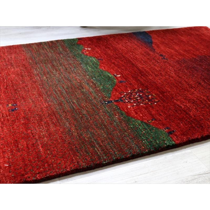 ギャッベ 手織り ラグ ノウバフト 116x78cm レッド/風景　ランドスケープ | ブランド登録なし | 10