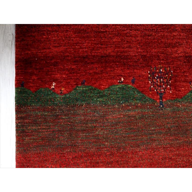 ギャッベ 手織り ラグ ノウバフト 116x78cm レッド/風景　ランドスケープ | ブランド登録なし | 11