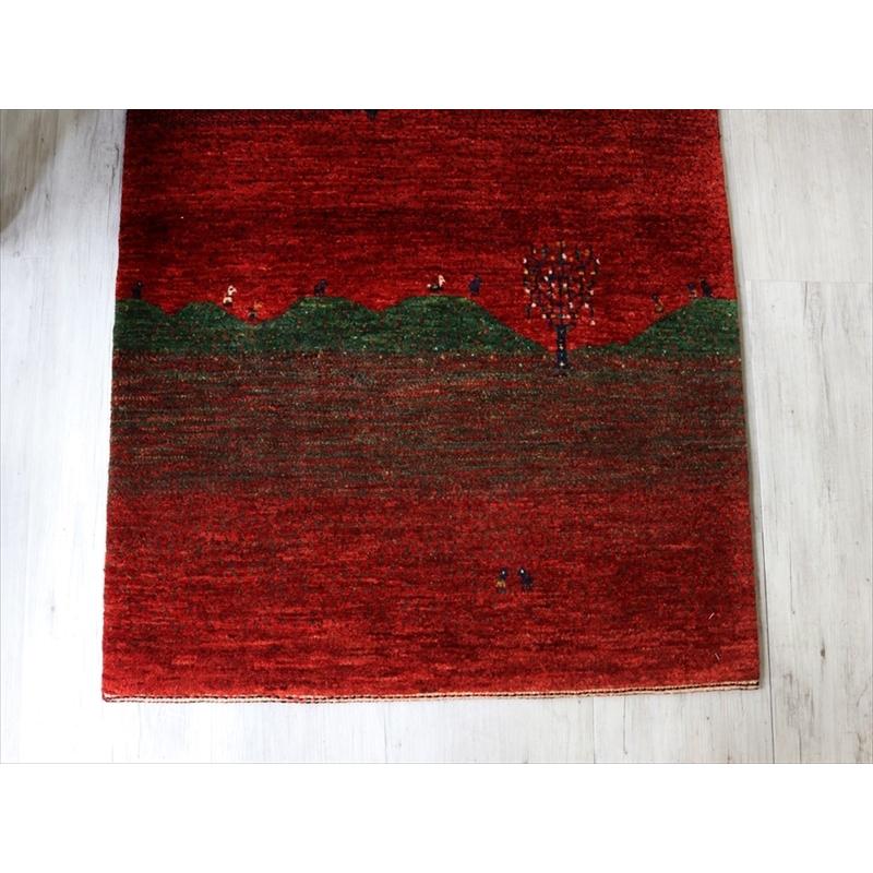 ギャッベ 手織り ラグ ノウバフト 116x78cm レッド/風景　ランドスケープ | ブランド登録なし | 13