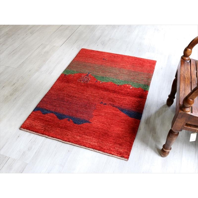 ギャッベ 手織り ラグ ノウバフト 116x78cm レッド/風景　ランドスケープ | ブランド登録なし | 08