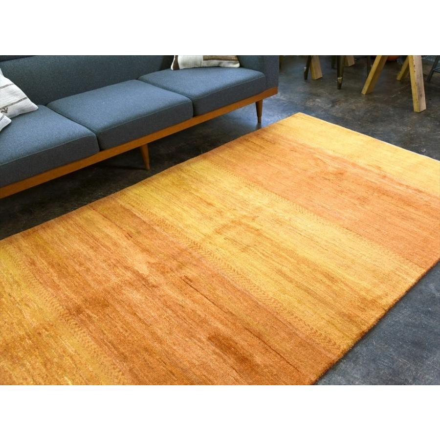 ギャッベ イラン直輸入 ノマド　リビングサイズ240x143cm イエロー/グラデーション | ブランド登録なし | 03