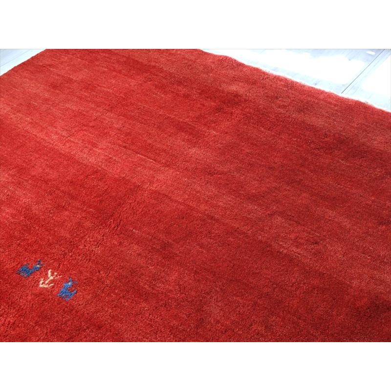 ギャッベ　Gabbeh　手織りラグ　リビングサイズ 233x171cm レッド 動物と植物のモチーフ | ブランド登録なし | 06