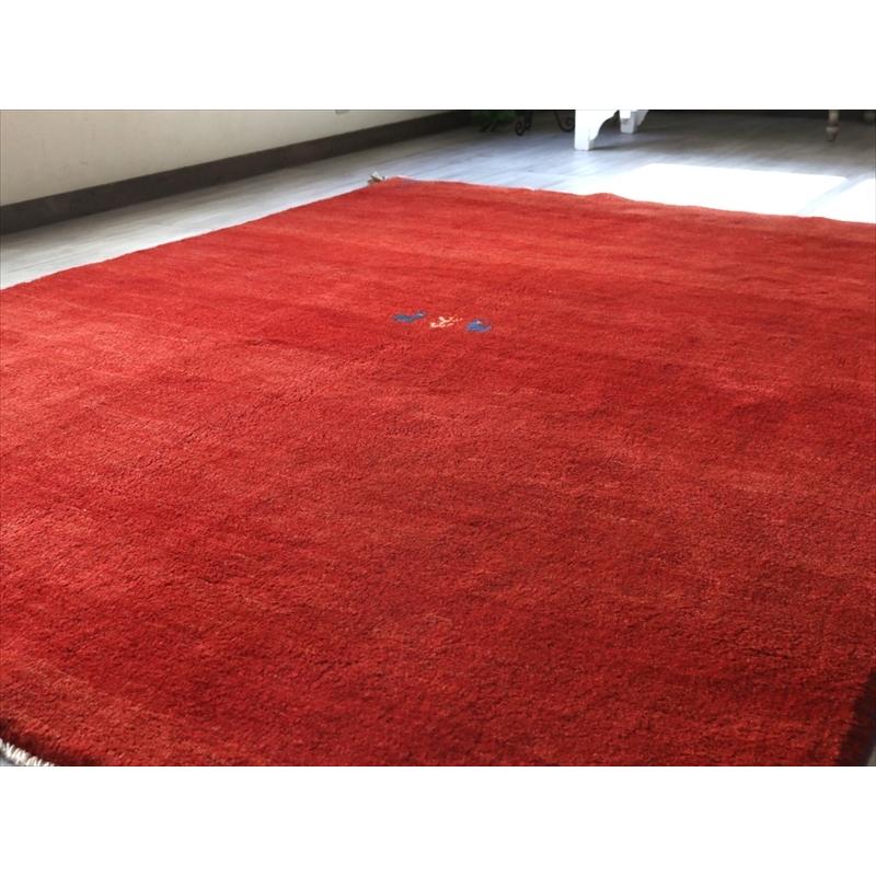 ギャッベ　Gabbeh　手織りラグ　リビングサイズ 233x171cm レッド 動物と植物のモチーフ | ブランド登録なし | 07