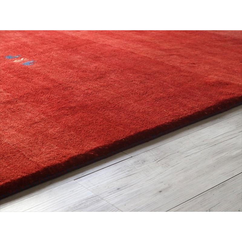 ギャッベ　Gabbeh　手織りラグ　リビングサイズ 233x171cm レッド 動物と植物のモチーフ | ブランド登録なし | 09