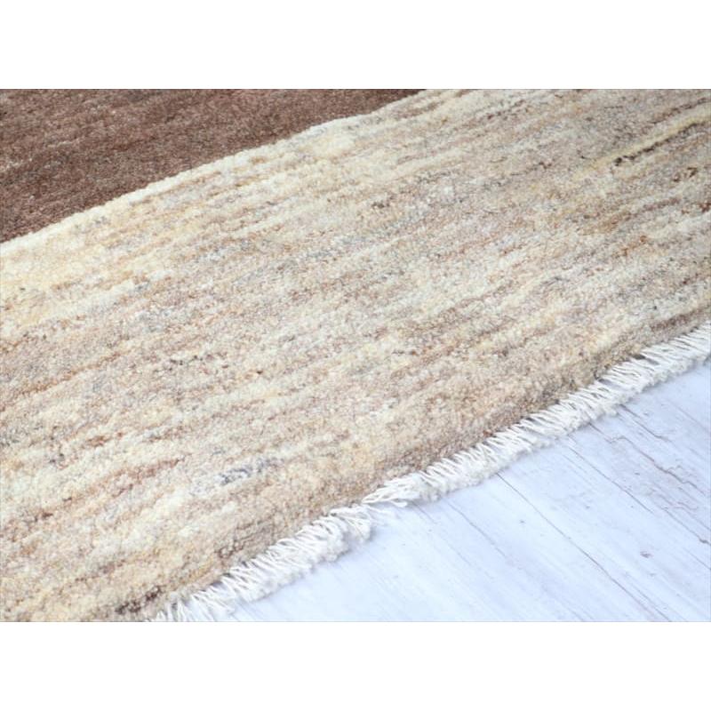 ギャッベ　ふかふかな厚手の織り　センターラグサイズ 187x158cm ナチュラルブラウン/ベージュ　OUTLET | ブランド登録なし | 11