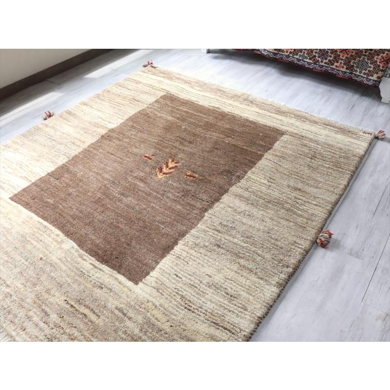 ギャッベ　ふかふかな厚手の織り　センターラグサイズ 187x158cm ナチュラルブラウン/ベージュ　OUTLET | ブランド登録なし | 02