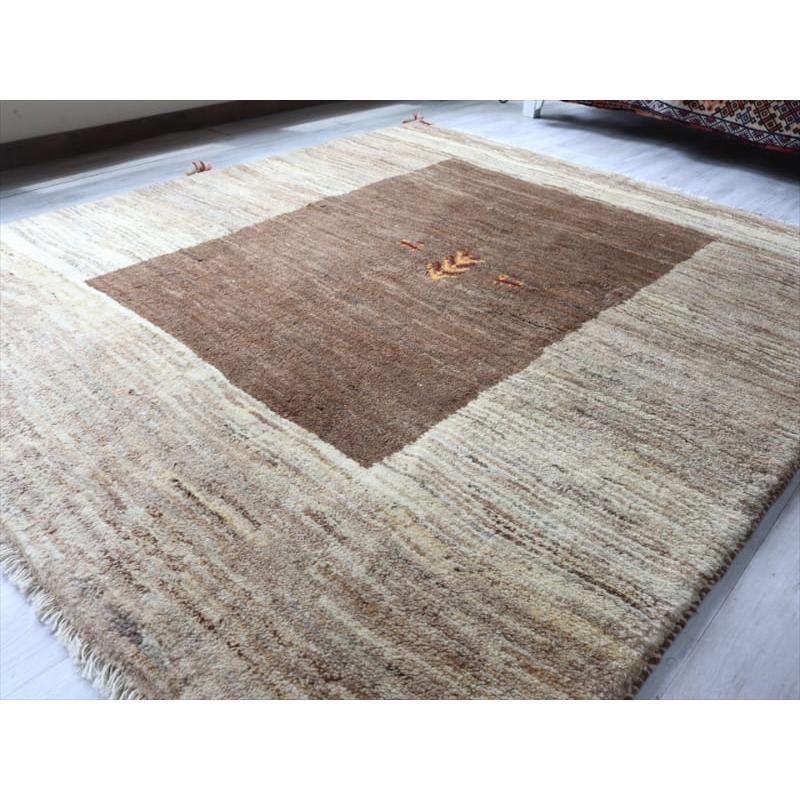 ギャッベ　ふかふかな厚手の織り　センターラグサイズ 187x158cm ナチュラルブラウン/ベージュ　OUTLET | ブランド登録なし | 04