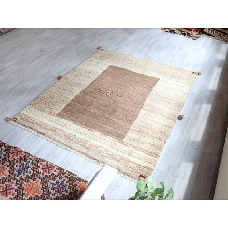 ギャッベ　ふかふかな厚手の織り　センターラグサイズ 187x158cm ナチュラルブラウン/ベージュ　OUTLET | ブランド登録なし | 05