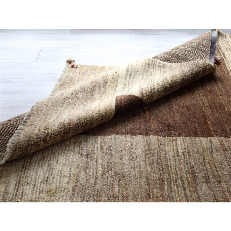ギャッベ　ふかふかな厚手の織り　センターラグサイズ 187x158cm ナチュラルブラウン/ベージュ　OUTLET | ブランド登録なし | 06