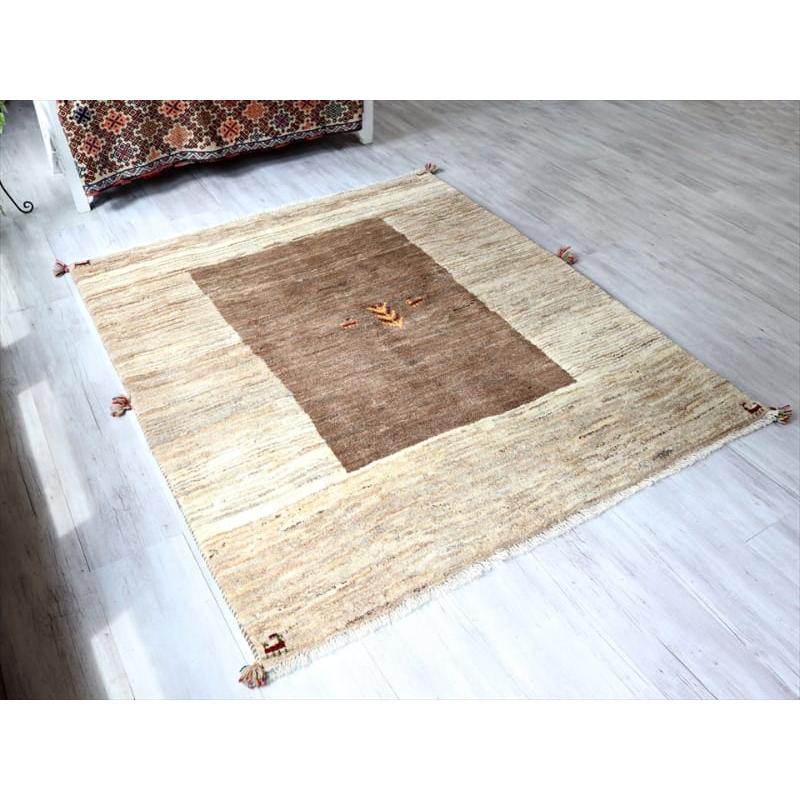 ギャッベ　ふかふかな厚手の織り　センターラグサイズ 187x158cm ナチュラルブラウン/ベージュ　OUTLET | ブランド登録なし | 09