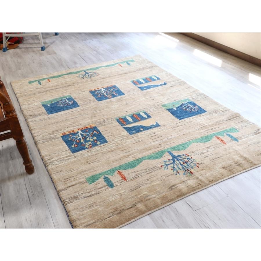 ギャッベ　リズバフト　細かな織り　リビングサイズ 220x153cm ナチュラルベージュ　自然風景　ランドスケープ | ブランド登録なし | 02