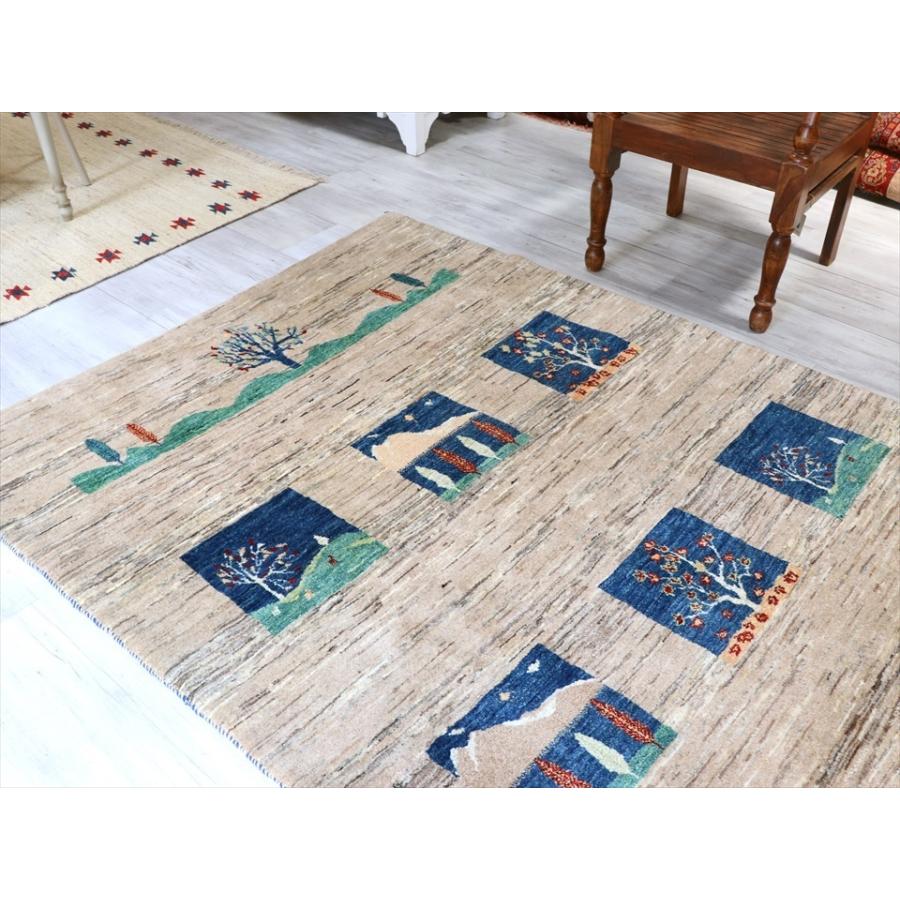 ギャッベ　リズバフト　細かな織り　リビングサイズ 220x153cm ナチュラルベージュ　自然風景　ランドスケープ | ブランド登録なし | 03